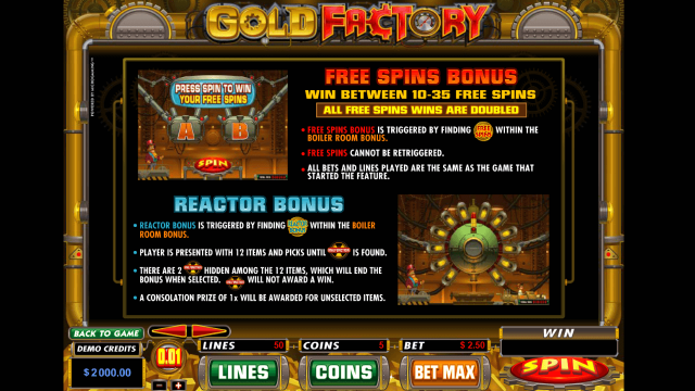 Игровой интерфейс Gold Factory 3