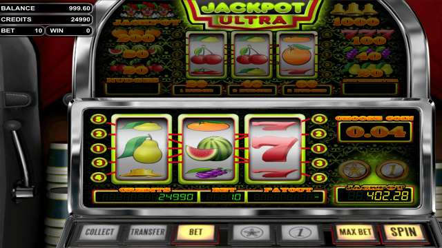 Игровой интерфейс Jackpot Ultra 1