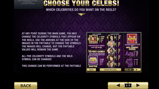 Игровой интерфейс Top Trumps Celebs 6