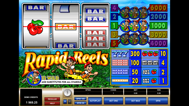 Игровой интерфейс Rapid Reels 5