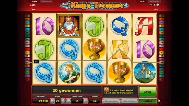 Игровой интерфейс King's Treasure 5