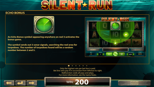 Бонусная игра Silent Run 5