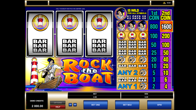 Игровой интерфейс Rock The Boat 1