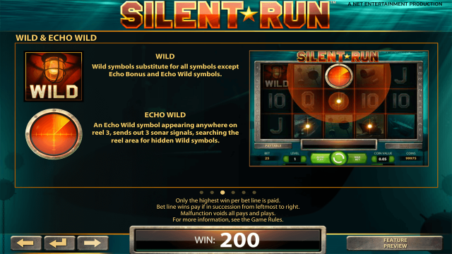 Бонусная игра Silent Run 7