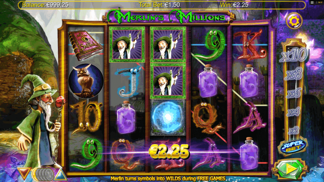 Бонусная игра Merlin's Millions 2