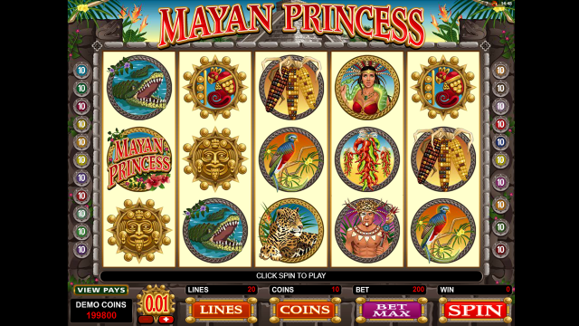 Игровой интерфейс Mayan Princess 5