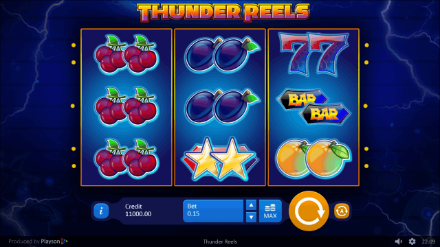 Игровой интерфейс Thunder Reels 1