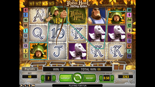 Характеристики слота Robin Hood Shifting Riches 9