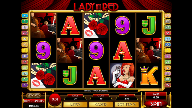 Бонусная игра Lady In Red 9