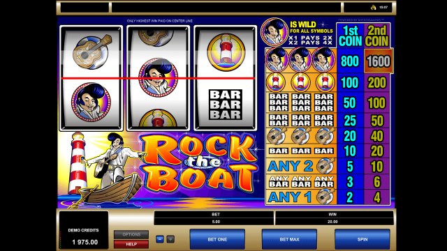 Бонусная игра Rock The Boat 3