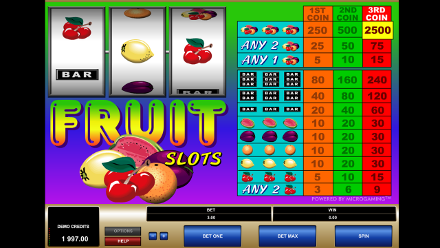 Бонусная игра Fruit Slots 1