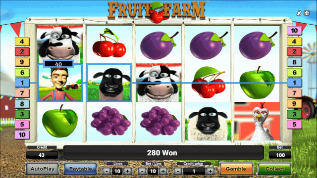 Бонусная игра Fruit Farm 10