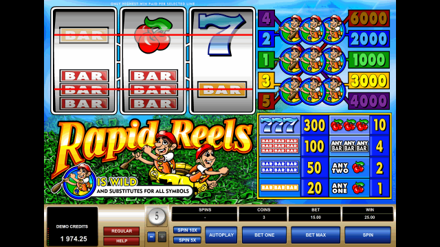 Бонусная игра Rapid Reels 7