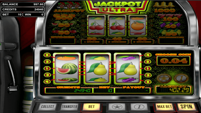 Игровой интерфейс Jackpot Ultra 6