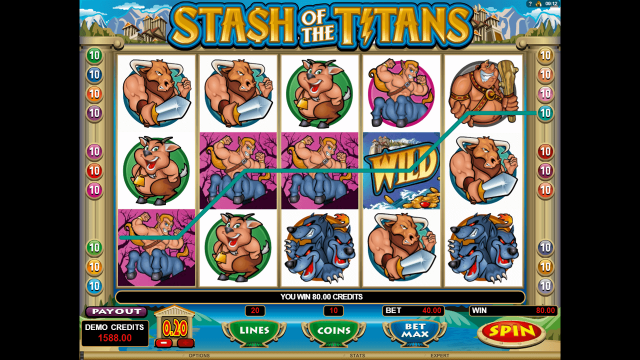 Характеристики слота Stash Of The Titans 4