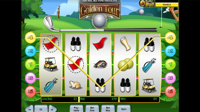 Игровой интерфейс Golden Tour 9