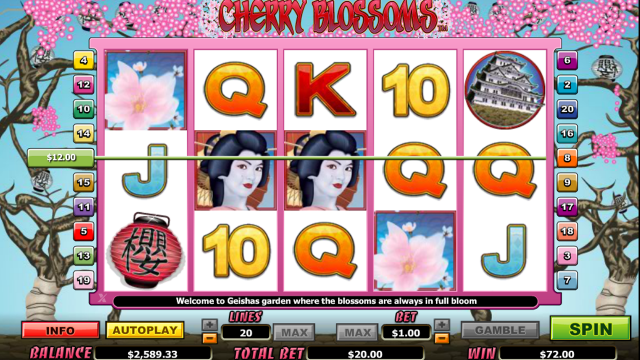 Игровой интерфейс Cherry Blossoms 10