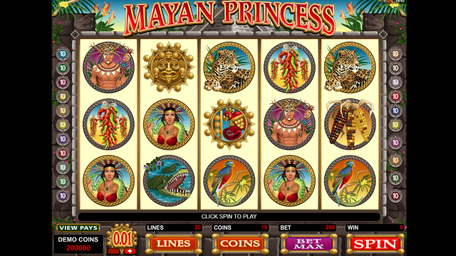 Игровой интерфейс Mayan Princess 4