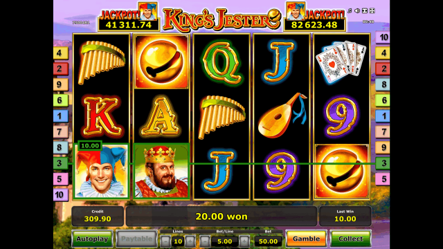 Бонусная игра King's Jester 10