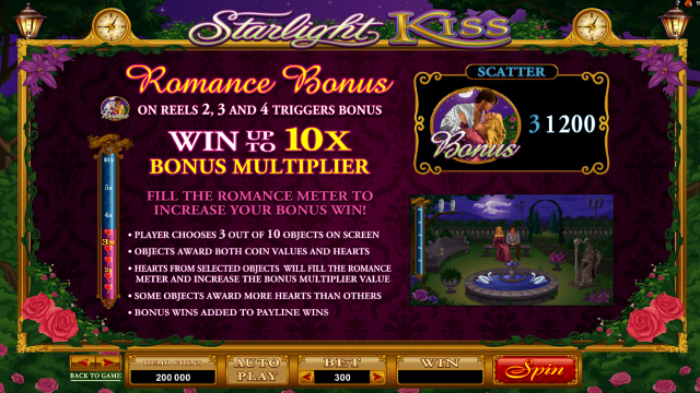 Игровой интерфейс Starlight Kiss 2