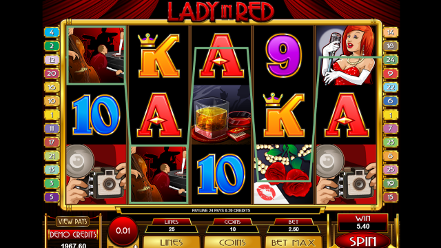 Игровой интерфейс Lady In Red 7