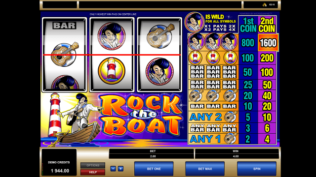 Игровой интерфейс Rock The Boat 6