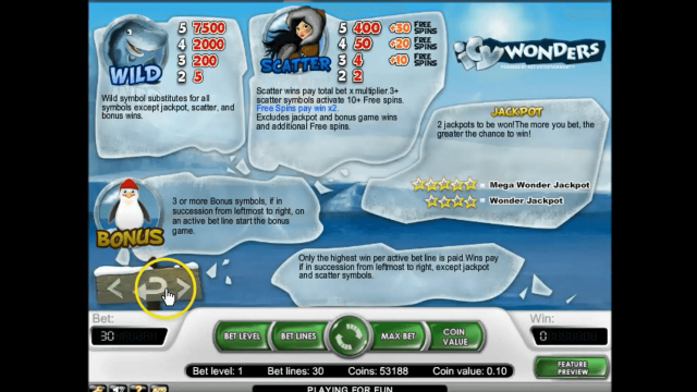 Игровой интерфейс Icy Wonders 2