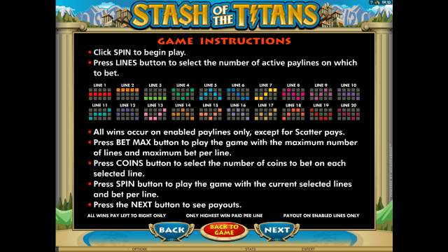 Характеристики слота Stash Of The Titans 2