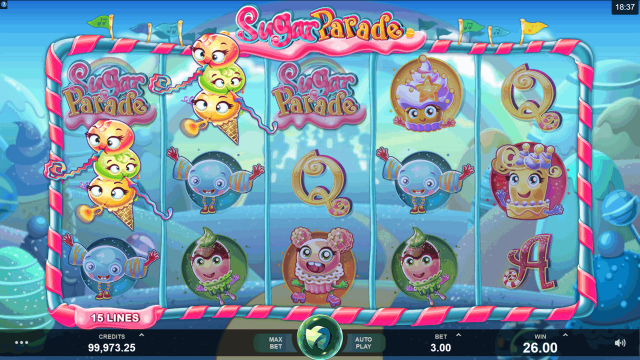 Игровой интерфейс Sugar Parade 3